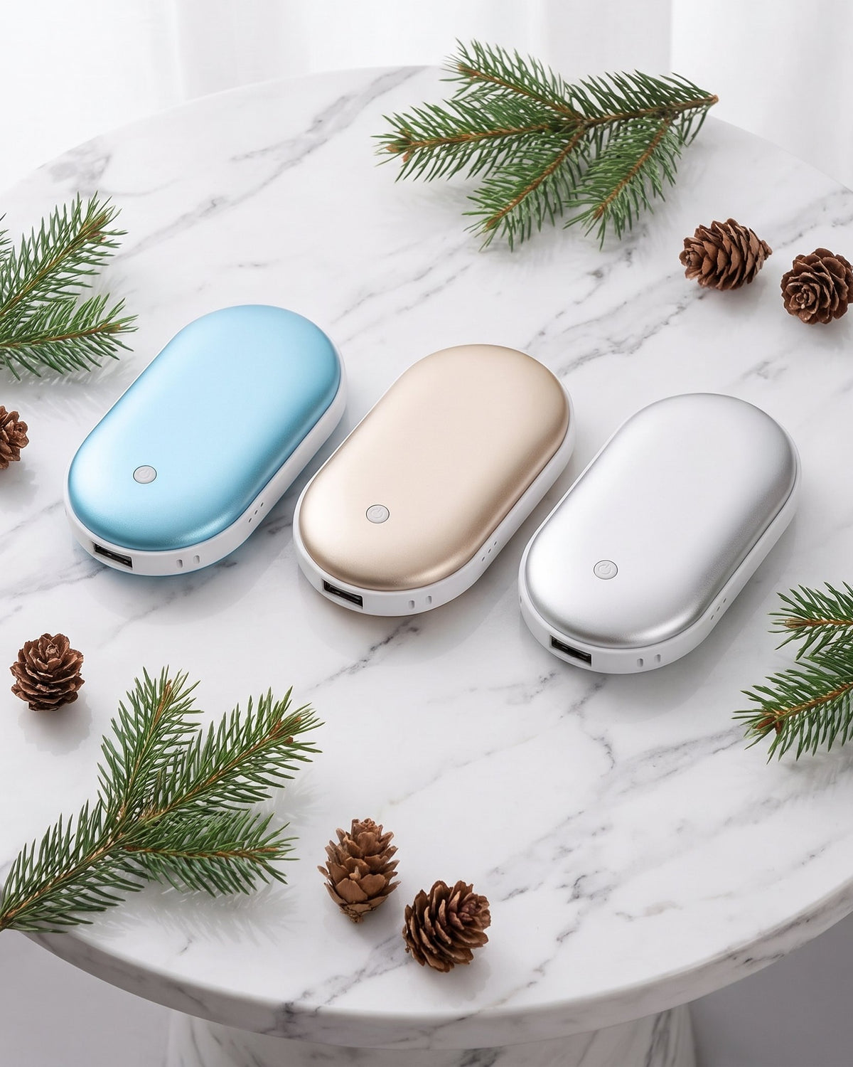 Rechargeable Hand Warmer & Power Bank – 5000mAh, Double-Sided Heat