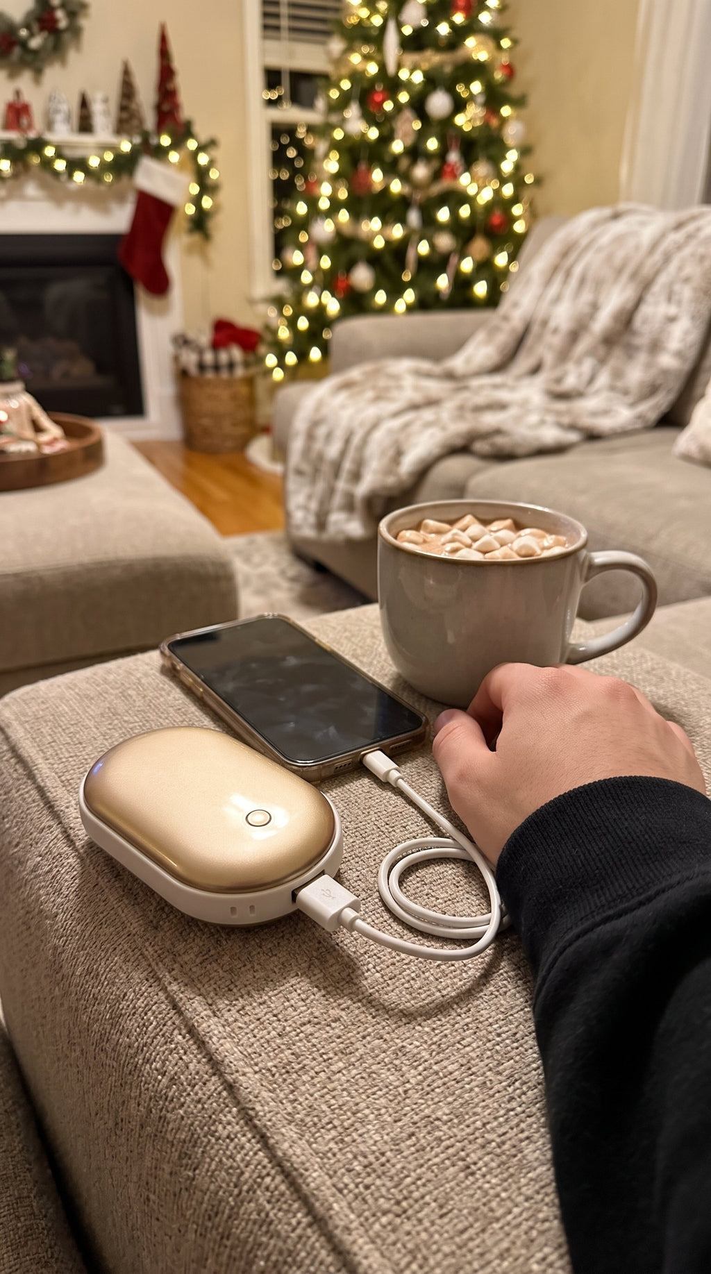 Rechargeable Hand Warmer & Power Bank – 5000mAh, Double-Sided Heat